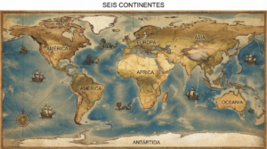 Mapa da Terra sob a percepção do Brasil.