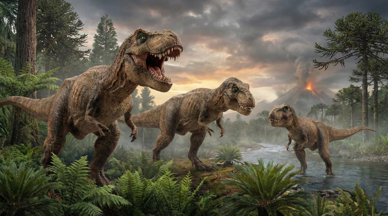 Tiranossauro rex na Era Mesozoica