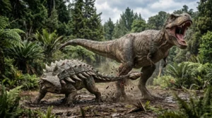 O Anquilossauro e o Tiranossauro Rex possivelmente protagonizaram uma das batalhas mais perigosas da Era Mesozoica.