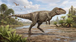 Entre os dinossauros mais perigosos da Era Mesozoica está o Carchorodontossauro.