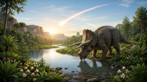 O meteoro extinguiu os triceratops