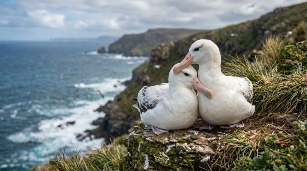 Um casal de albatrozes